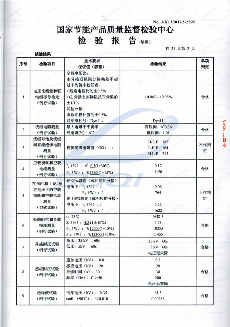 高低压试验报告-S11-1250永寿永寿永寿油浸式变压器-2.jpg